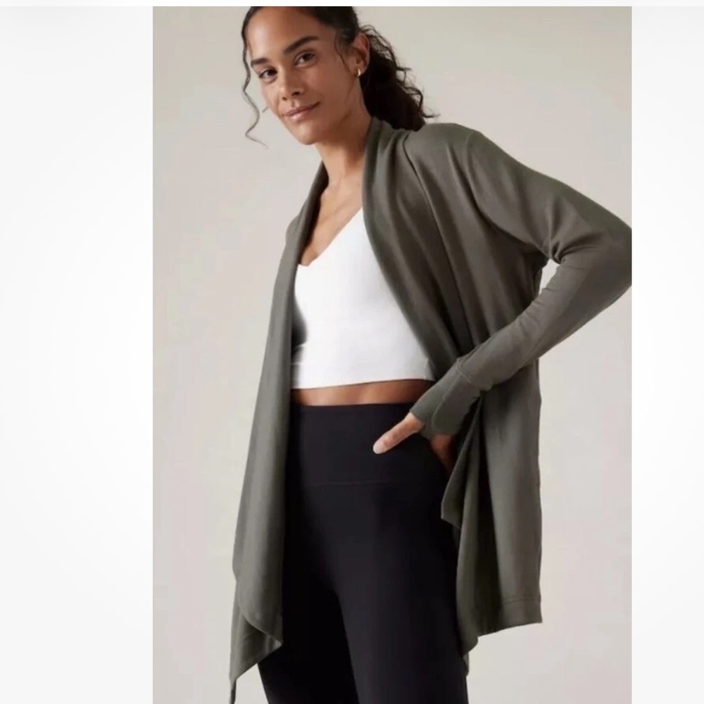 Athleta Pranayama Wrap Size XS X-Small Hematite Grey/Charcoal #882498